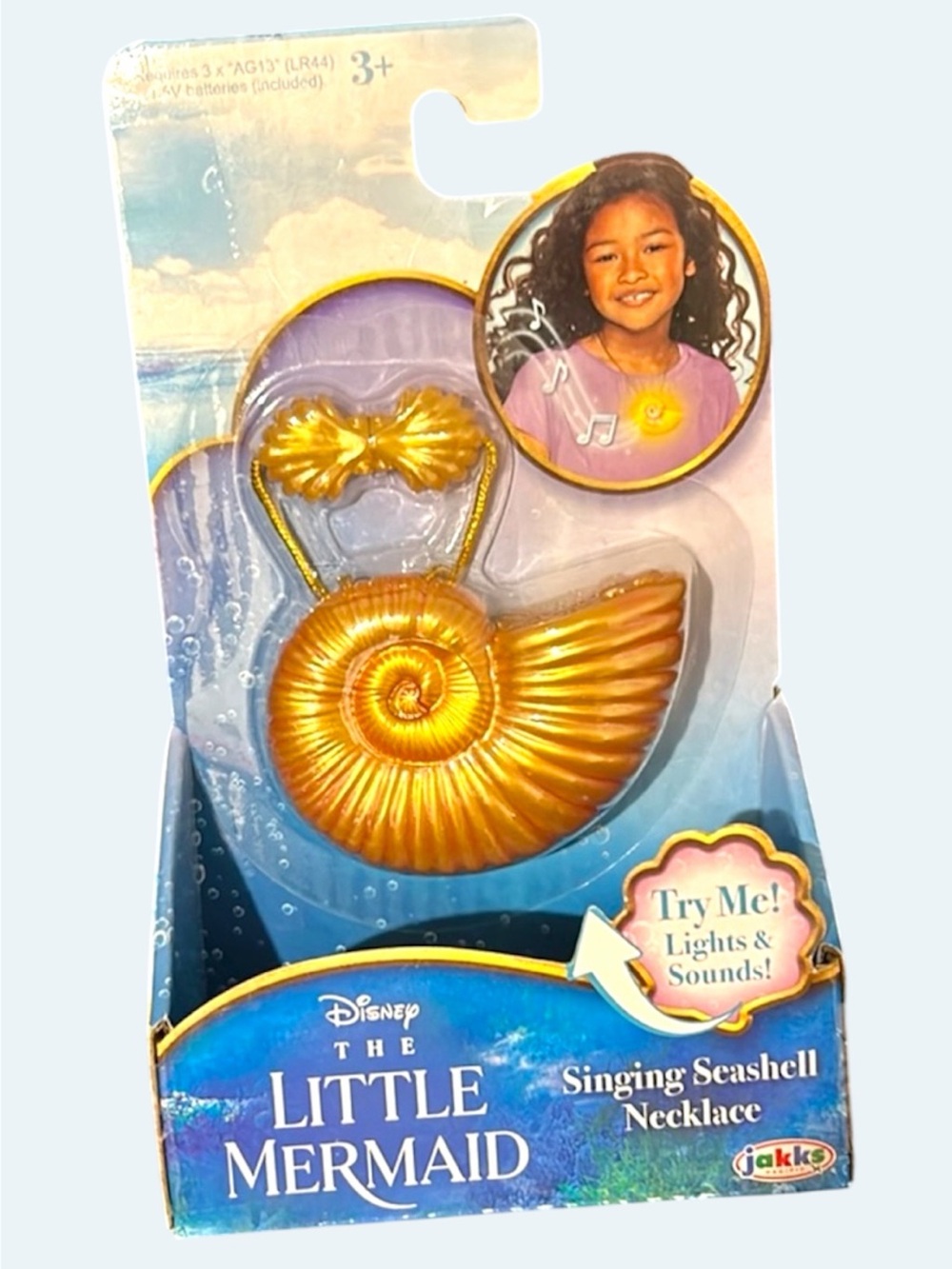 NEW! Disney The Little Mermaid Seashell Singing Necklace Light-Up Ariel’s Voice